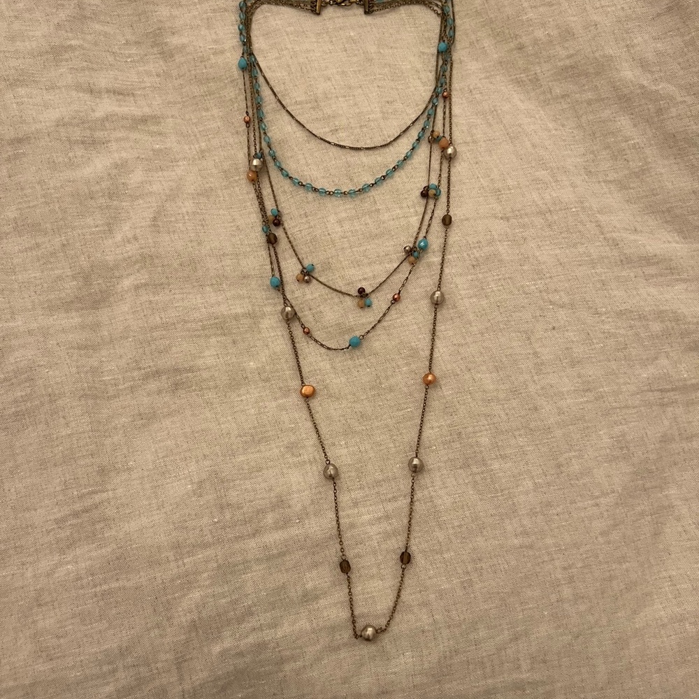 Gold and turquoise necklace